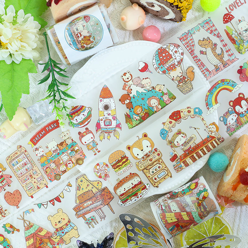 0616 T-242 Retro cartoon PET tape -5.5cm*2m