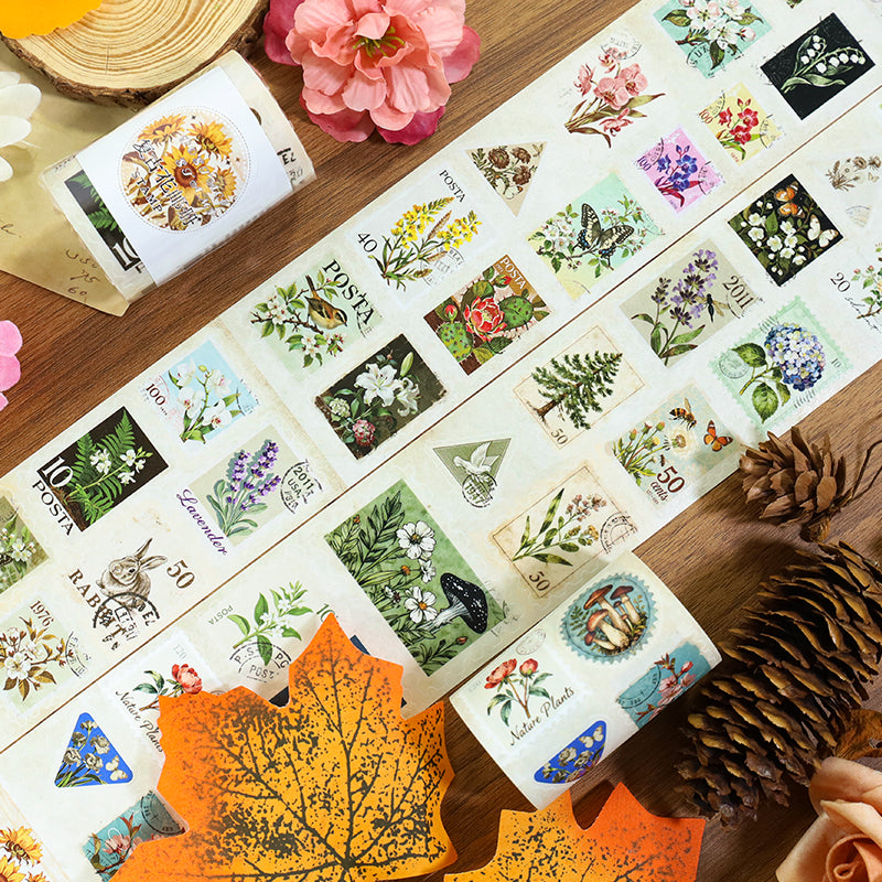 Vintage Floral Stamp Album Washi Tape (6cm x 2m)