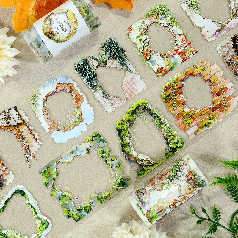 Moss-stained Old Wall PET Tape (7cm x 2m)
