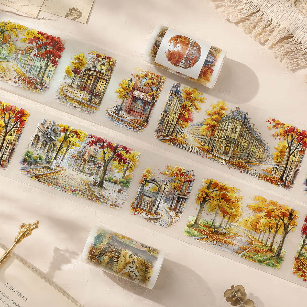 A Street Corner in Autumn PET Tape (7cm x 2m)