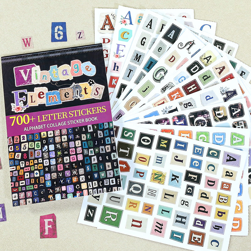 Letter Collage Sticker book -20Pcs each pack