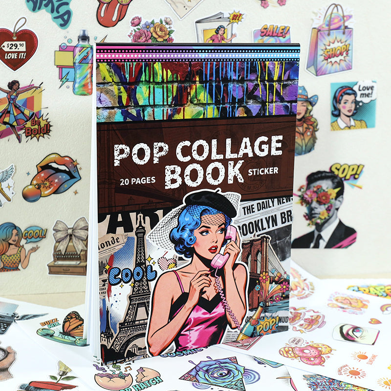 Pop Collage Sticker book -20Pcs each pack