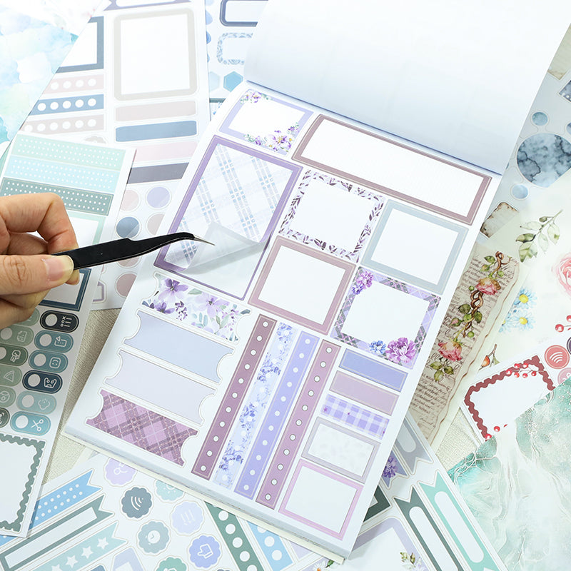 260123 Watercolor Blossoms Sticker Book -24Pcs each pack