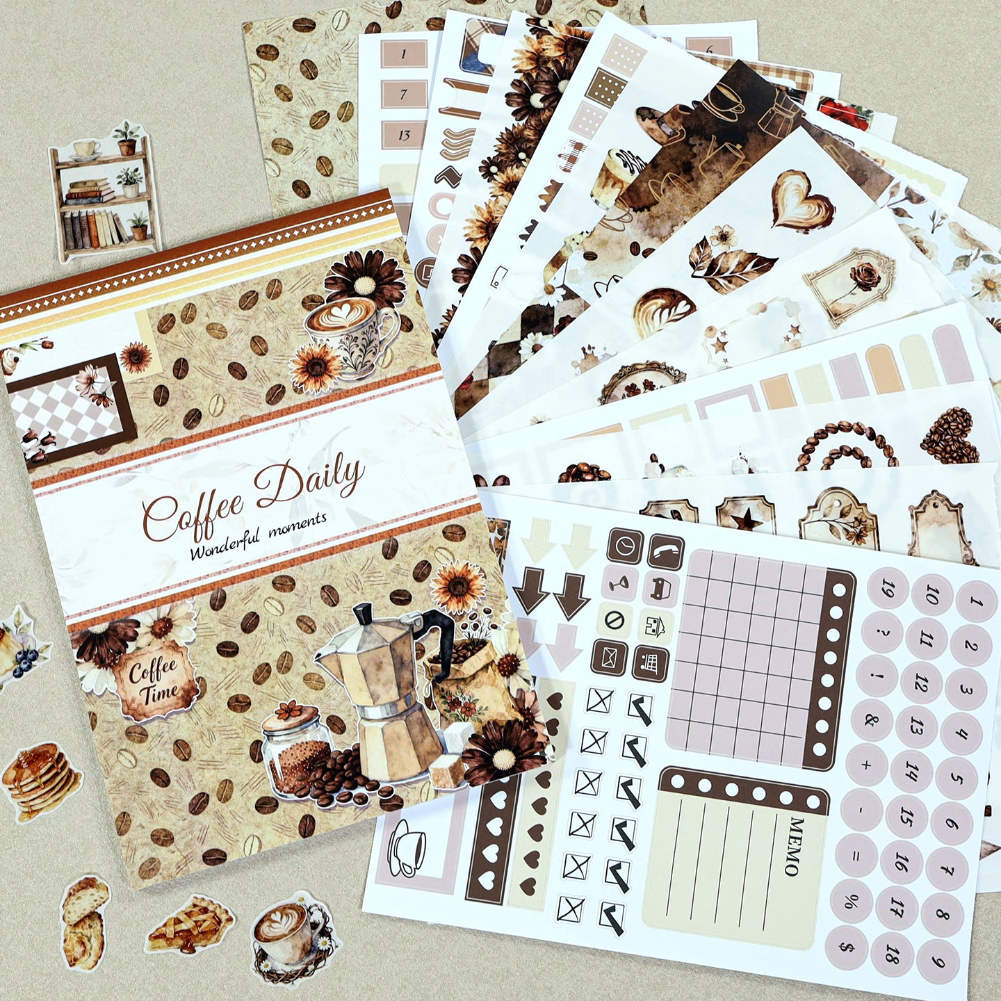 Coffee Routine Sticker book -20Pcs each pack