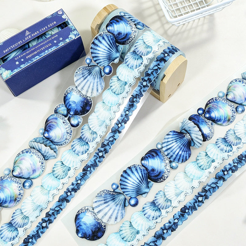 Blue seashell PET Tape *pre-cut (48/32/18mm x 2m)
