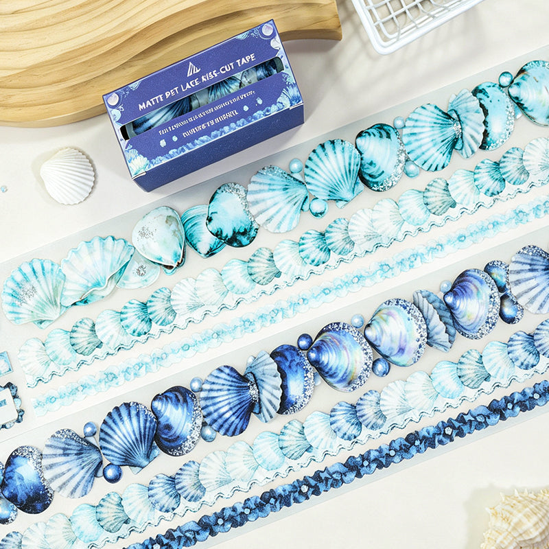 Blue seashell PET Tape *pre-cut (48/32/18mm x 2m)