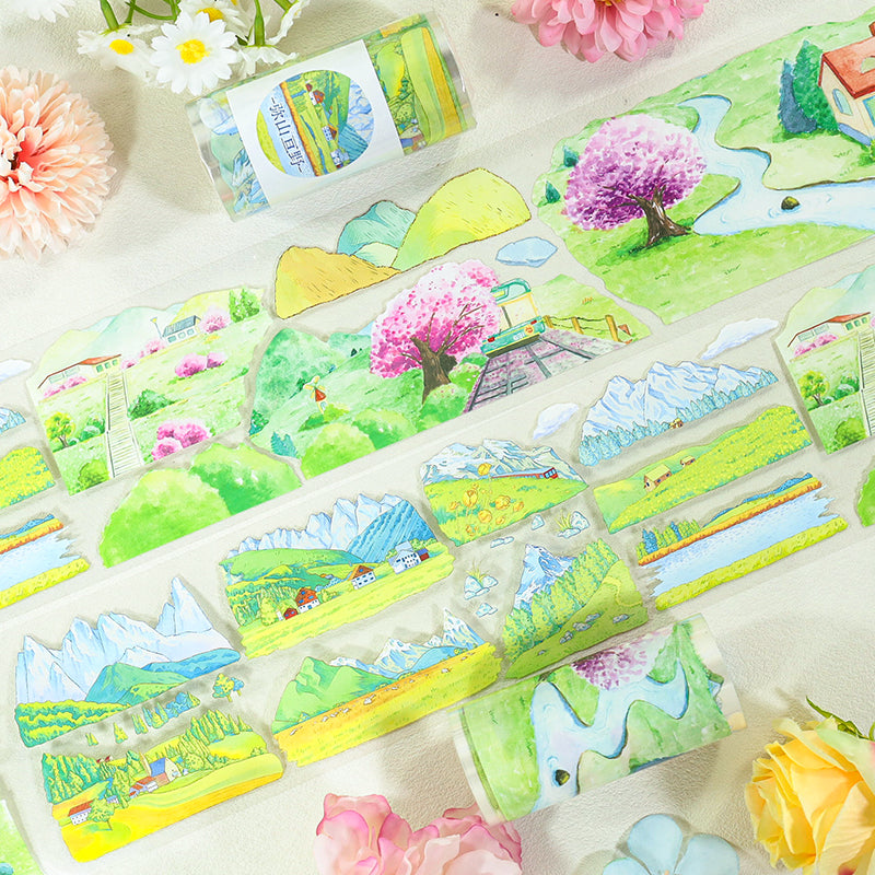 Mountains stretch across the land Tape -8cm*2m