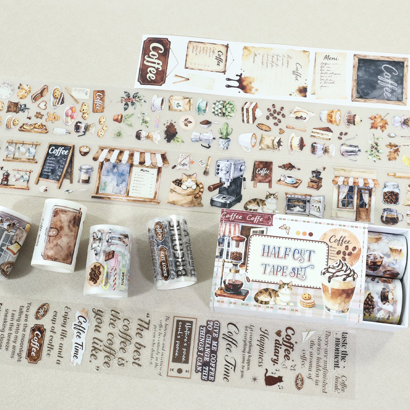 Coffee Time Tape Set *pre-cut
