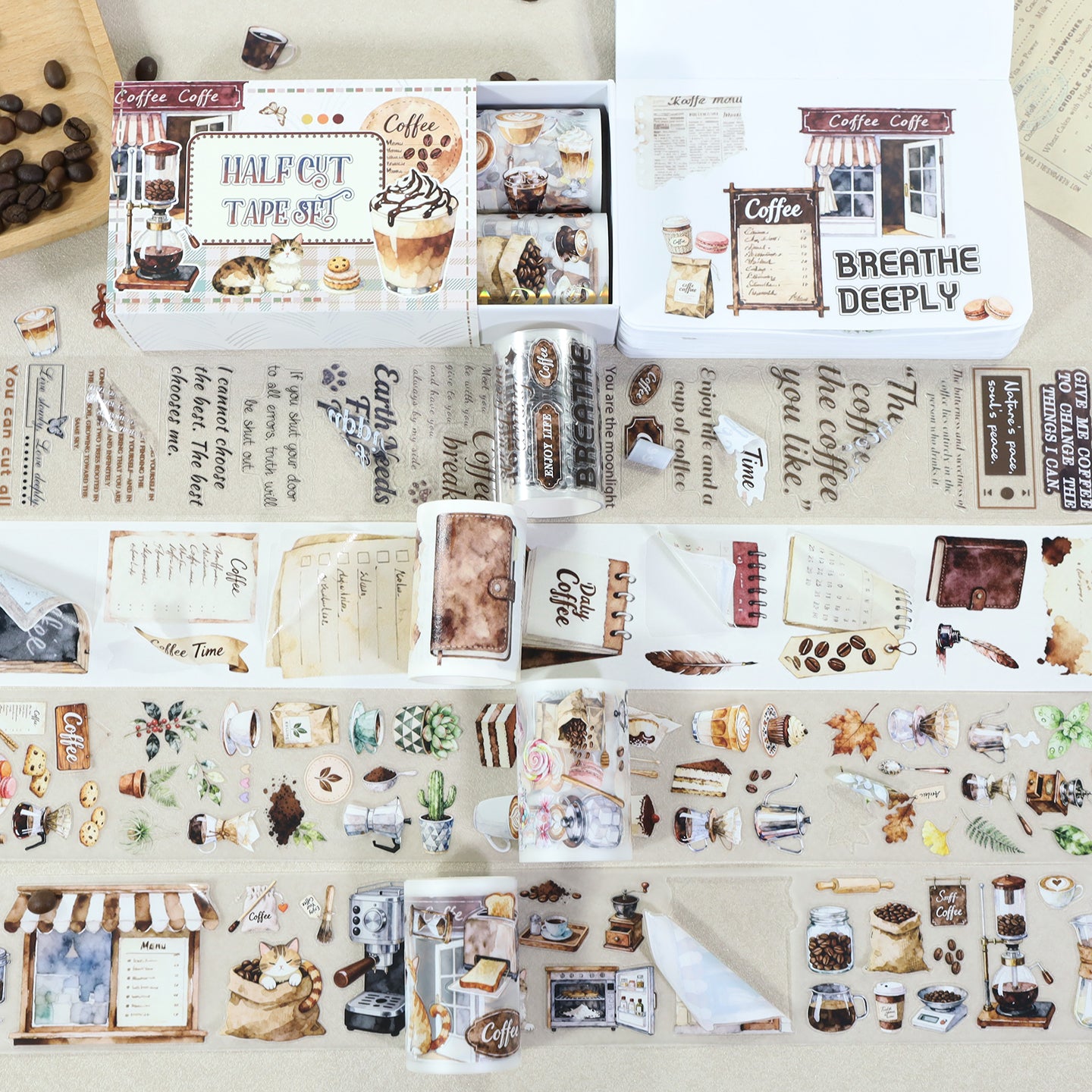Coffee Time Tape Set *pre-cut