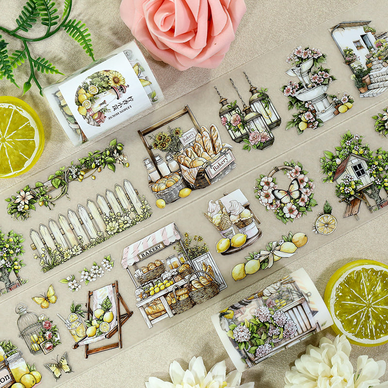 Lemon Scent Cottage pre-cut PET Tape (6cm x 2m)