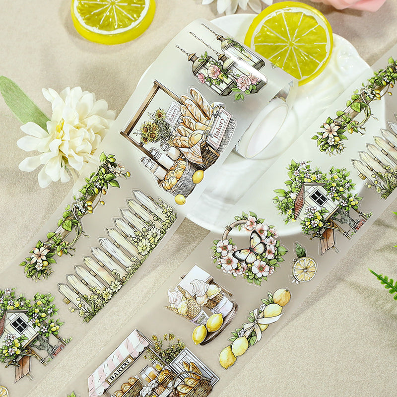Lemon Scent Cottage pre-cut PET Tape (6cm x 2m)