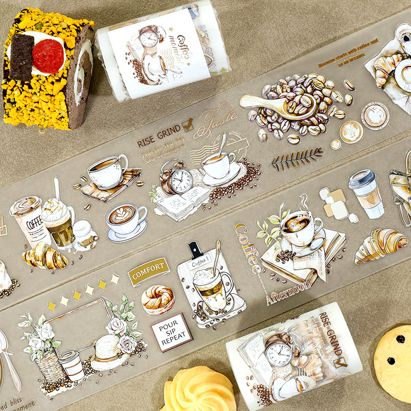 Coffee Time pre-cut PET Tape (6cm x 2m)