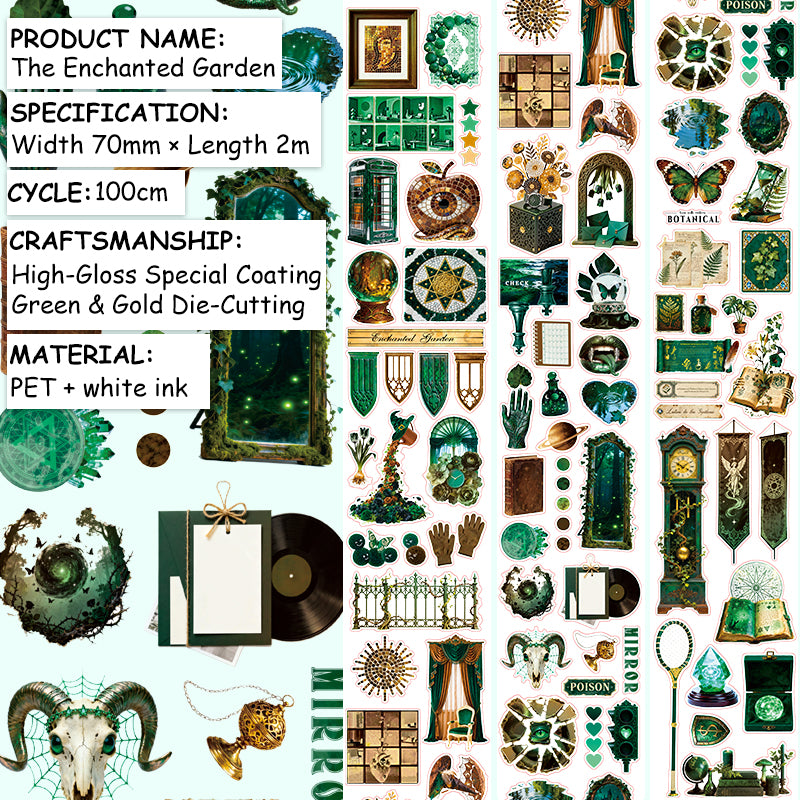 Magic Garden Green & Gold PET tape – view 6