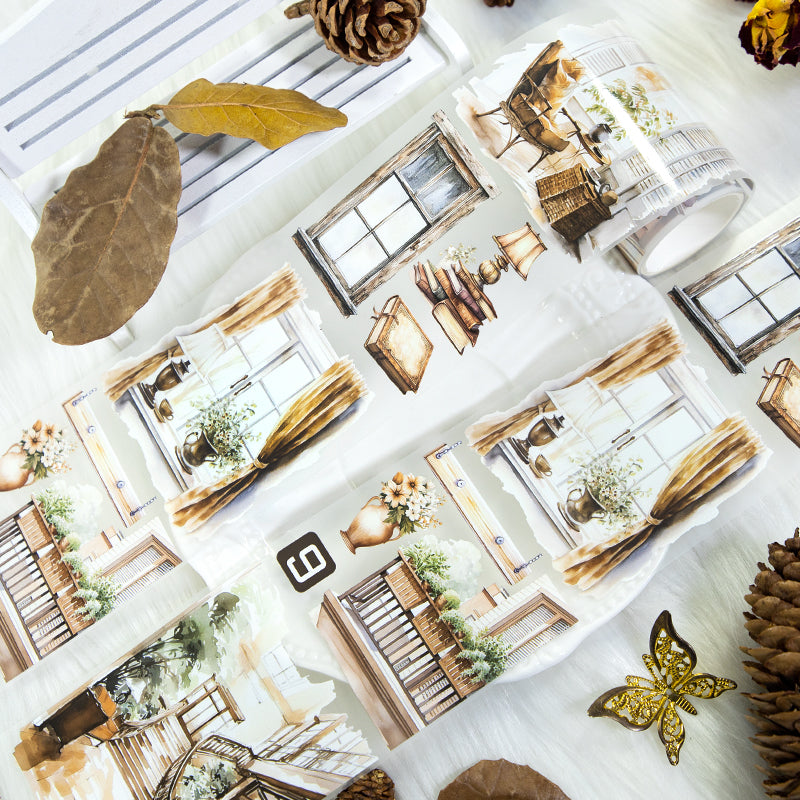 Vintage Window PET Tape (6.5cm x 2m)