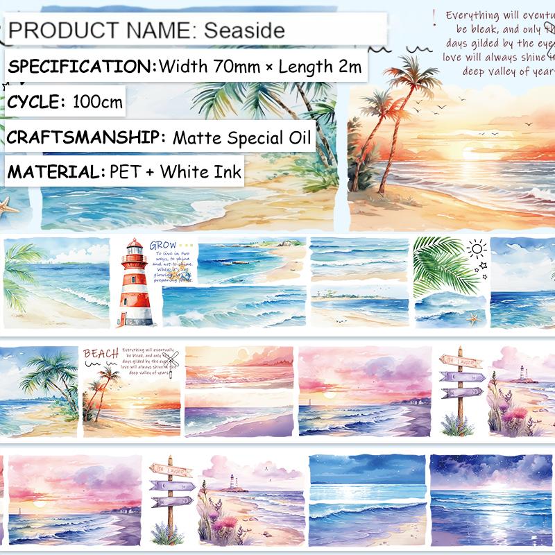 0616 T-250 Seaside PET tape -7cm*2m