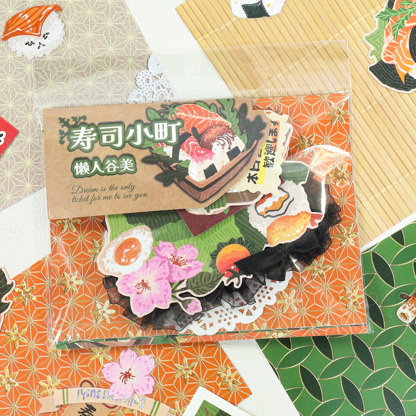 Sushi Komachi Mixed pack journaling ephemera -52Pcs each pack