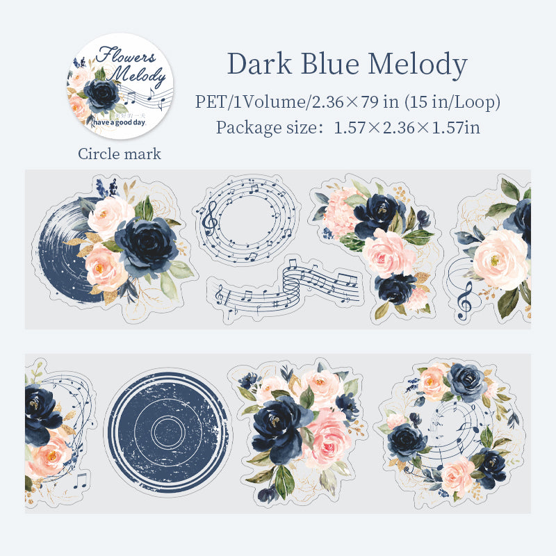 The melody of blooming flowers PET Tape -6cm*2m
