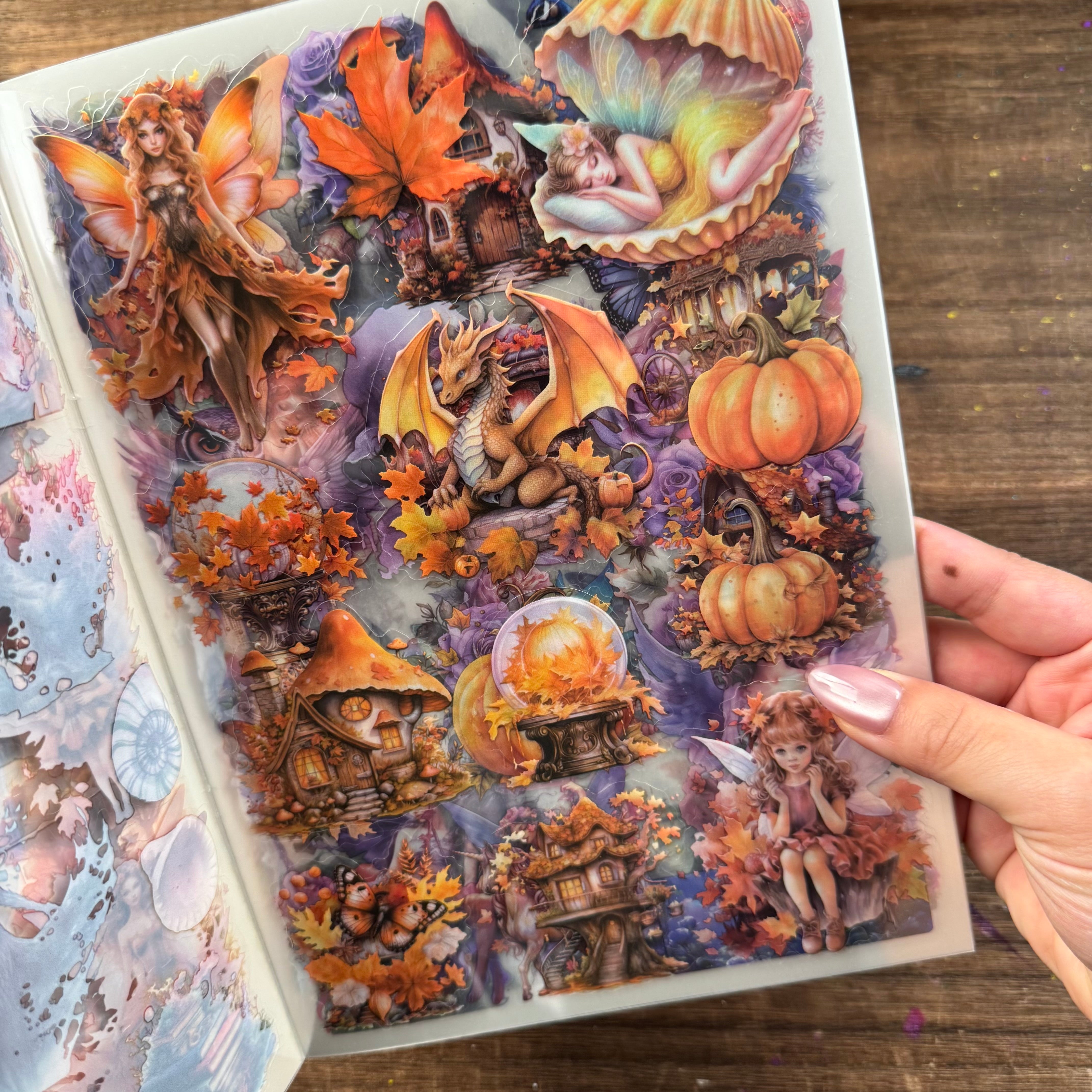 Elves sticker book PET+washi