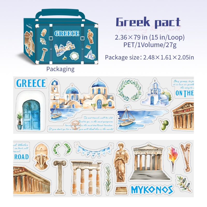 0327 Traveling the World Series PET tape -6CM*2m