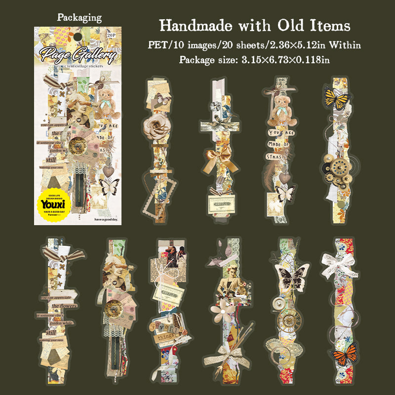 Art collage PET Sticker -20Pcs each pack