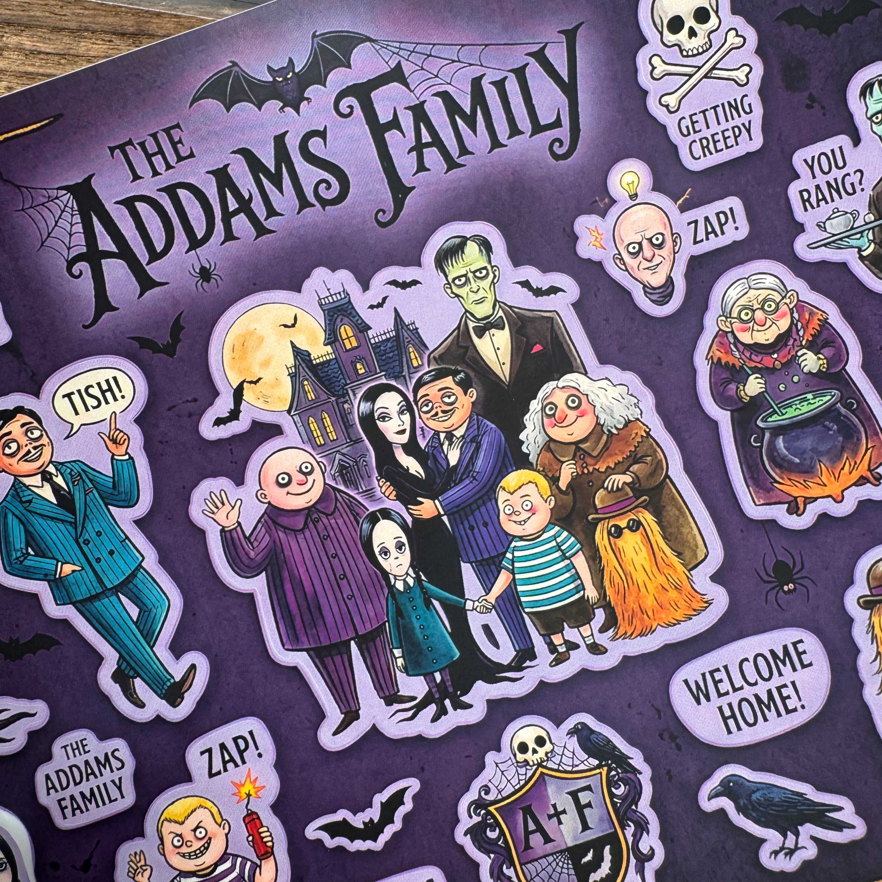 The Addams Family solid sticker 14.8 x 21.0cm