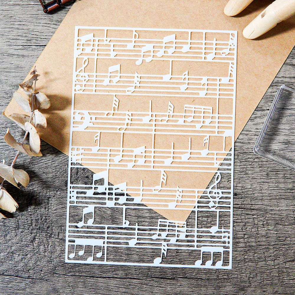 Vintage Sheet Music stencil (11.5 × 16 cm)