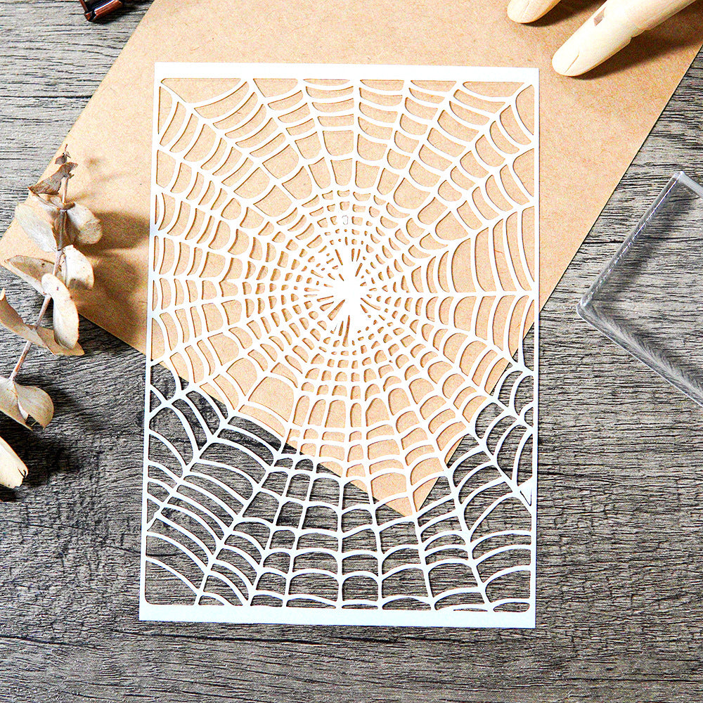 Spiderweb Stencil (11.4 × 16.1 cm)