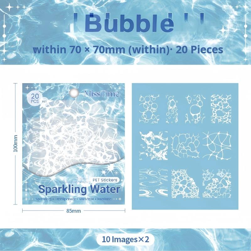 Water ripples PET Sticker -20Pcs each pack