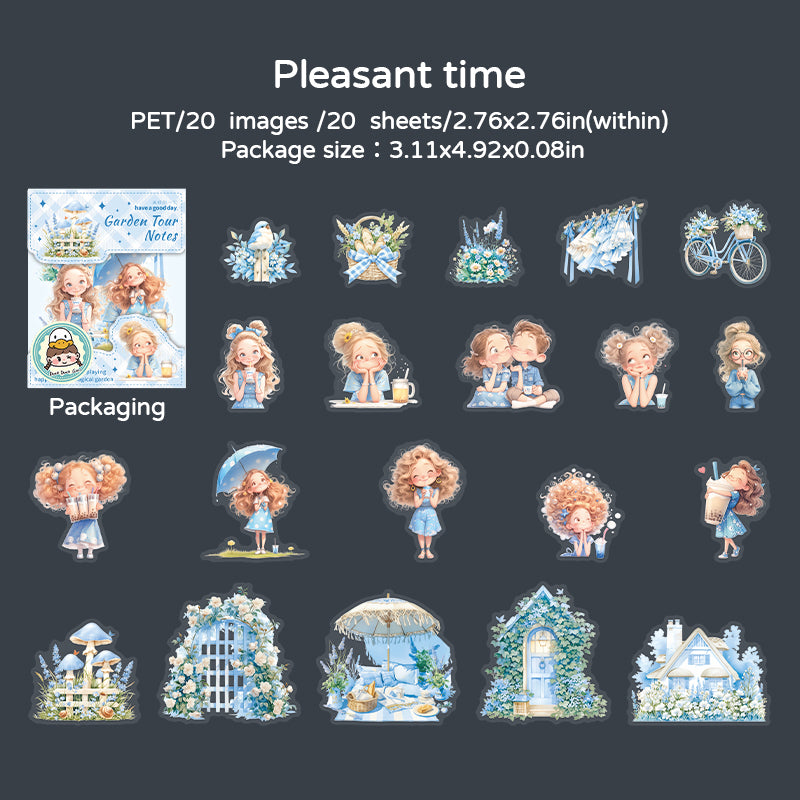 0630 Garden Tour PET sticker -20Pcs each pack