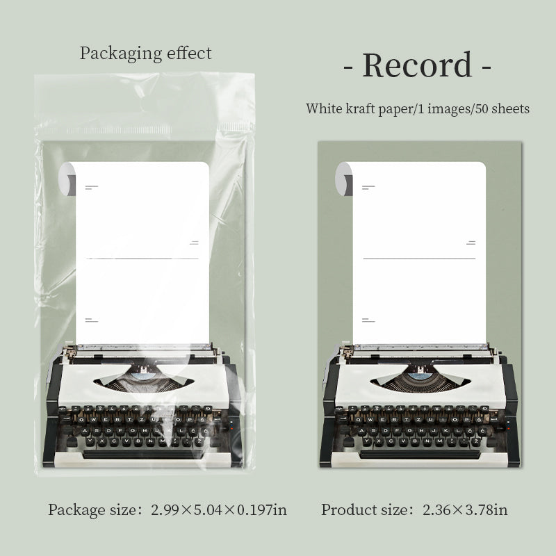 Paper Phonograph Notepad -50Pcs each pack