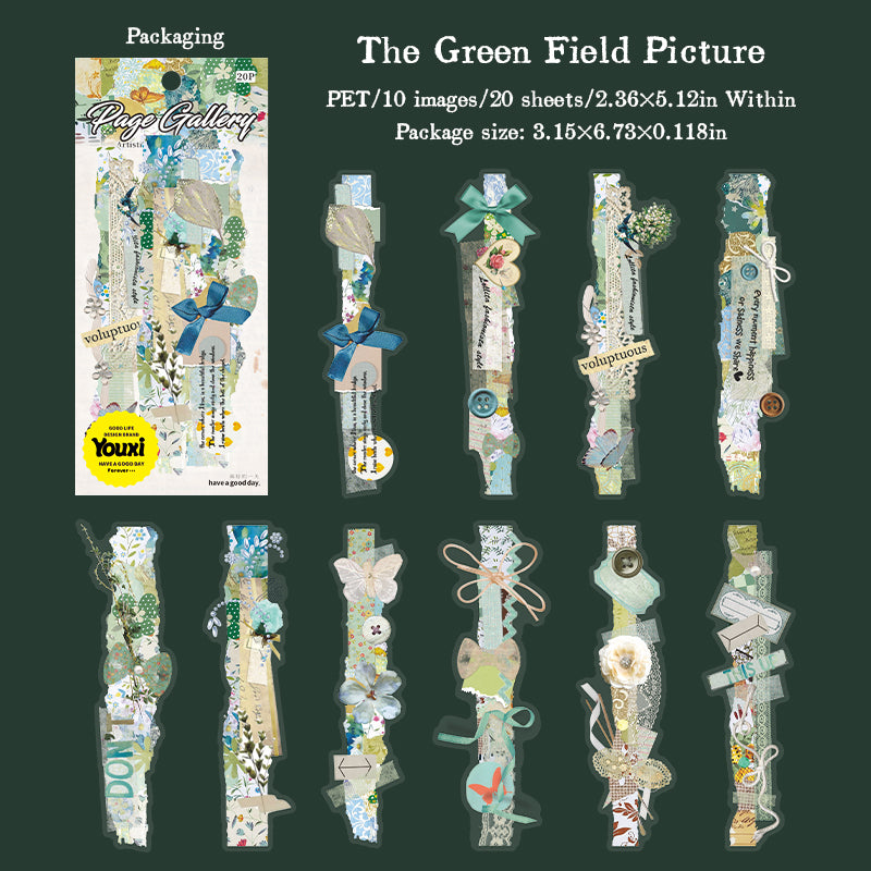 Art collage PET Sticker -20Pcs each pack