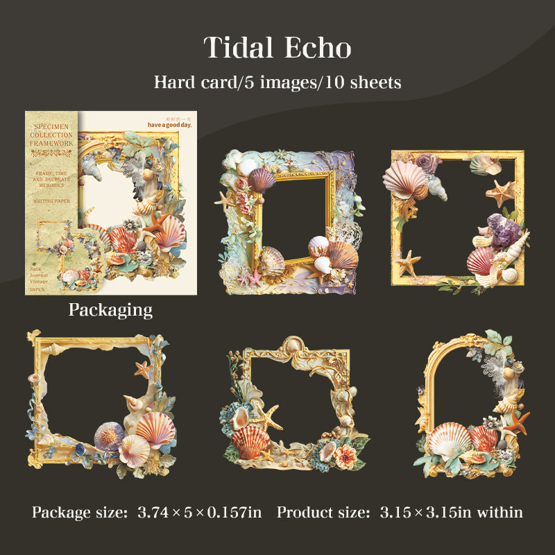 Vintage frame die cut cardstock sticker -10Pcs each pack