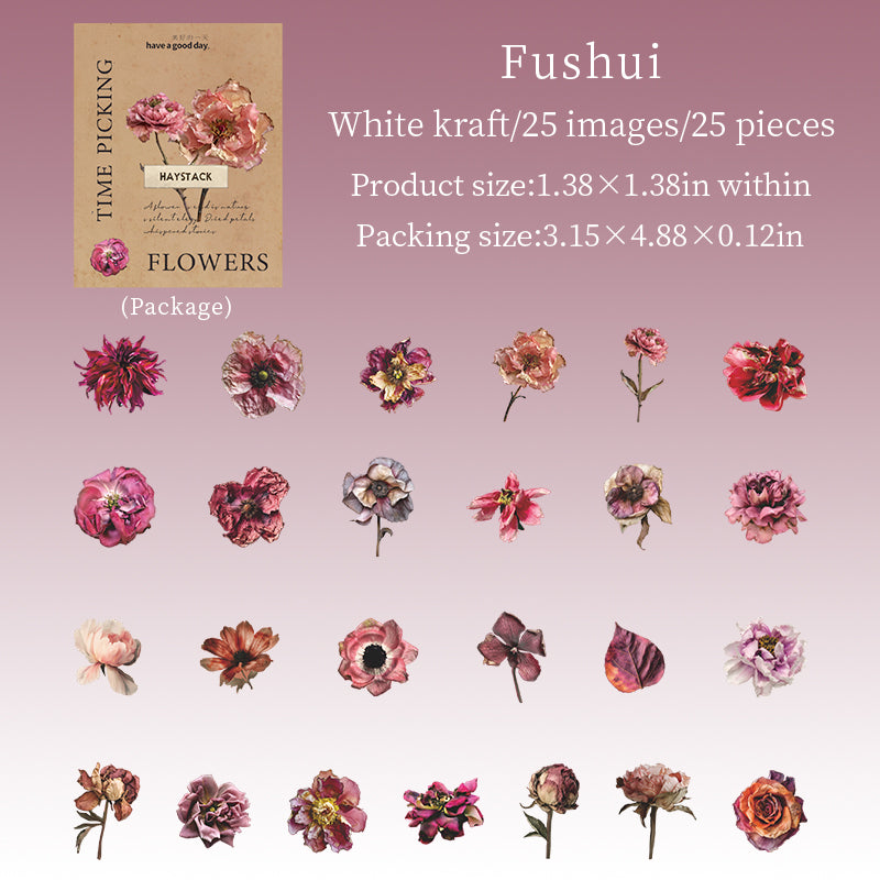 Flower Solid sticker -25Pcs each pack