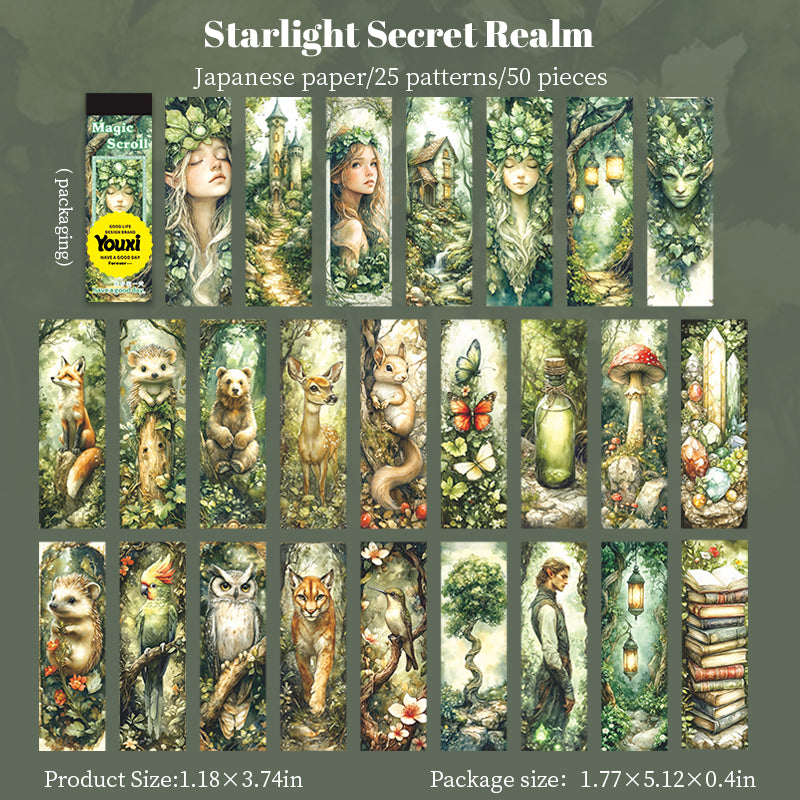 Magic Scroll Washi Sticker book -50Pcs each pack