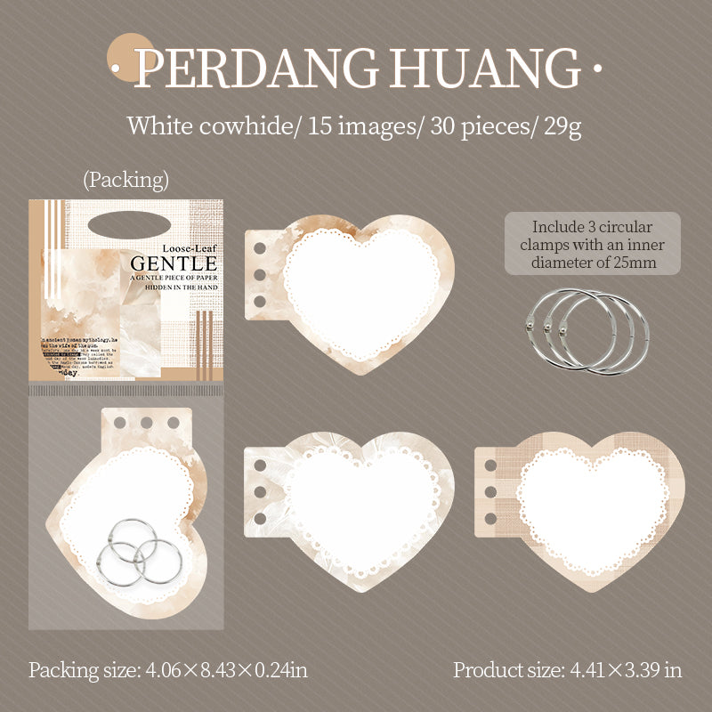 Loose-leaf handmade notebook -15Pcs each pack
