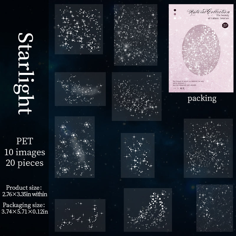 Natural collection PET Sticker -20Pcs each pack