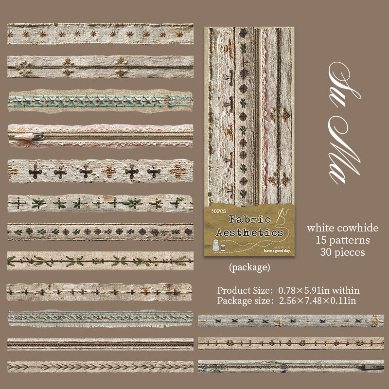 Fabric Aesthetics Solid Sticker -30Pcs each pack