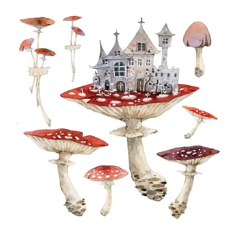 Magic Poison Mushroom PET tape 7cm*3M