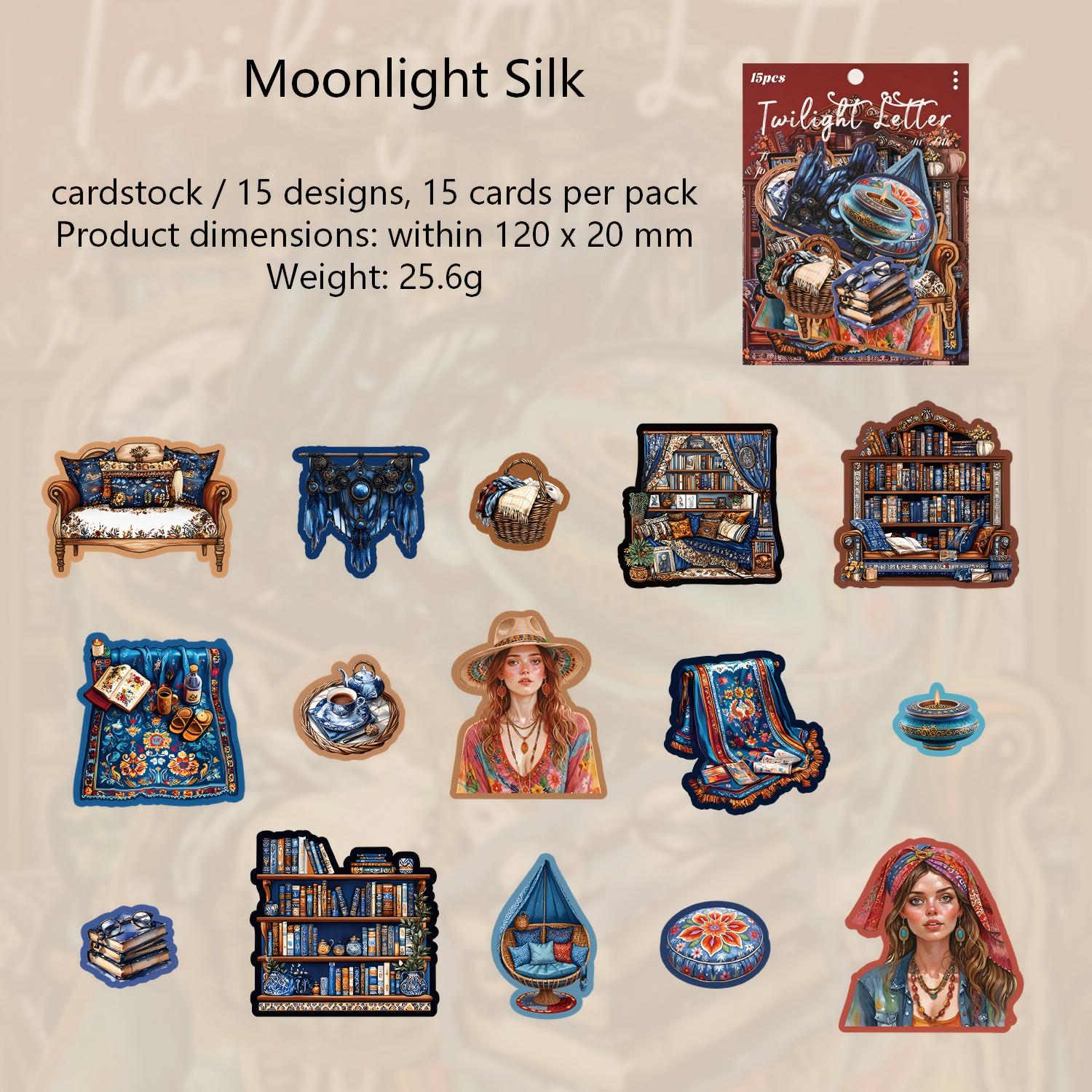 Twilight Letters cardstock Sticker -15Pcs each pack