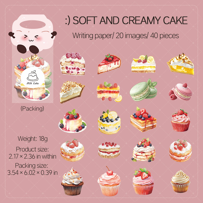 Baked desserts sticker -40Pcs each pack