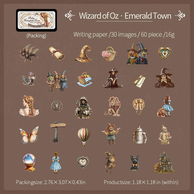 Mini fairy tale town Sticker -60Pcs each pack
