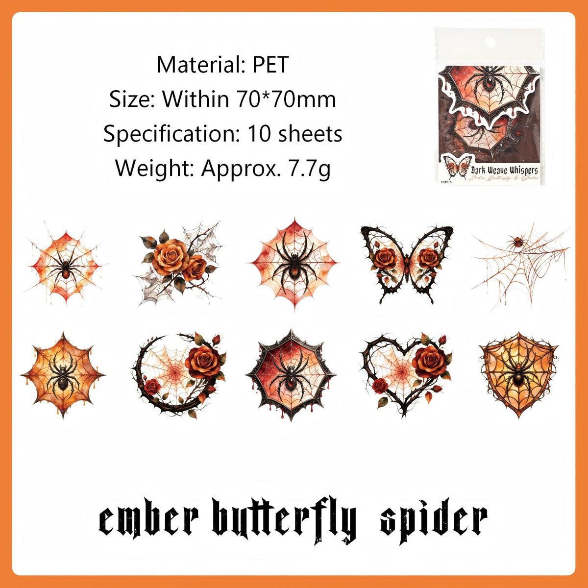 Ember Butterfly Spider design