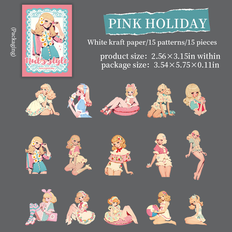 Chestnut's Outfits Solid Sticker -15Pcs each pack