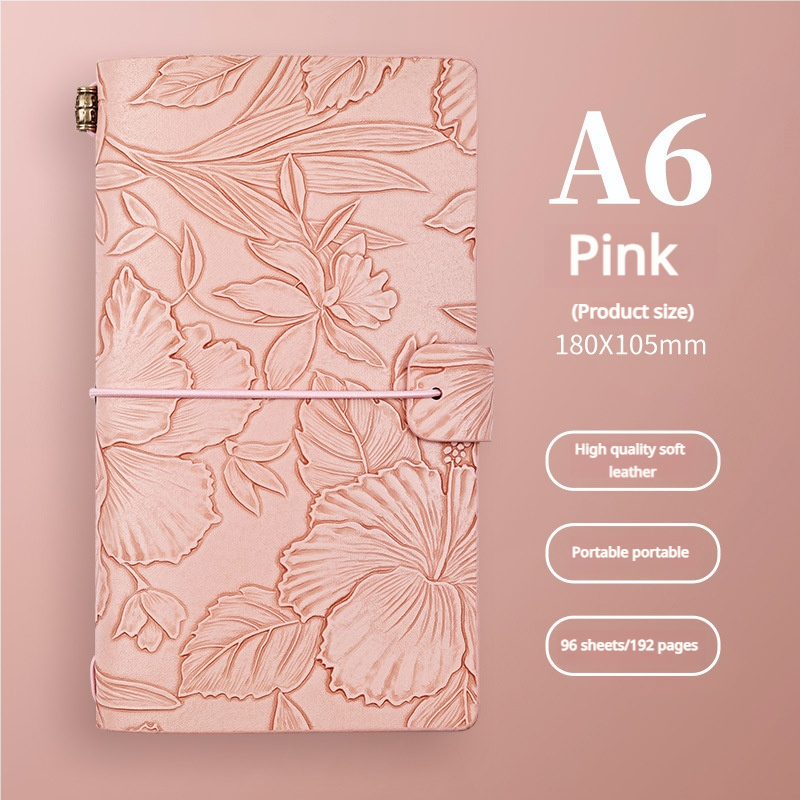 J-11- A6 embossed PU leather journal