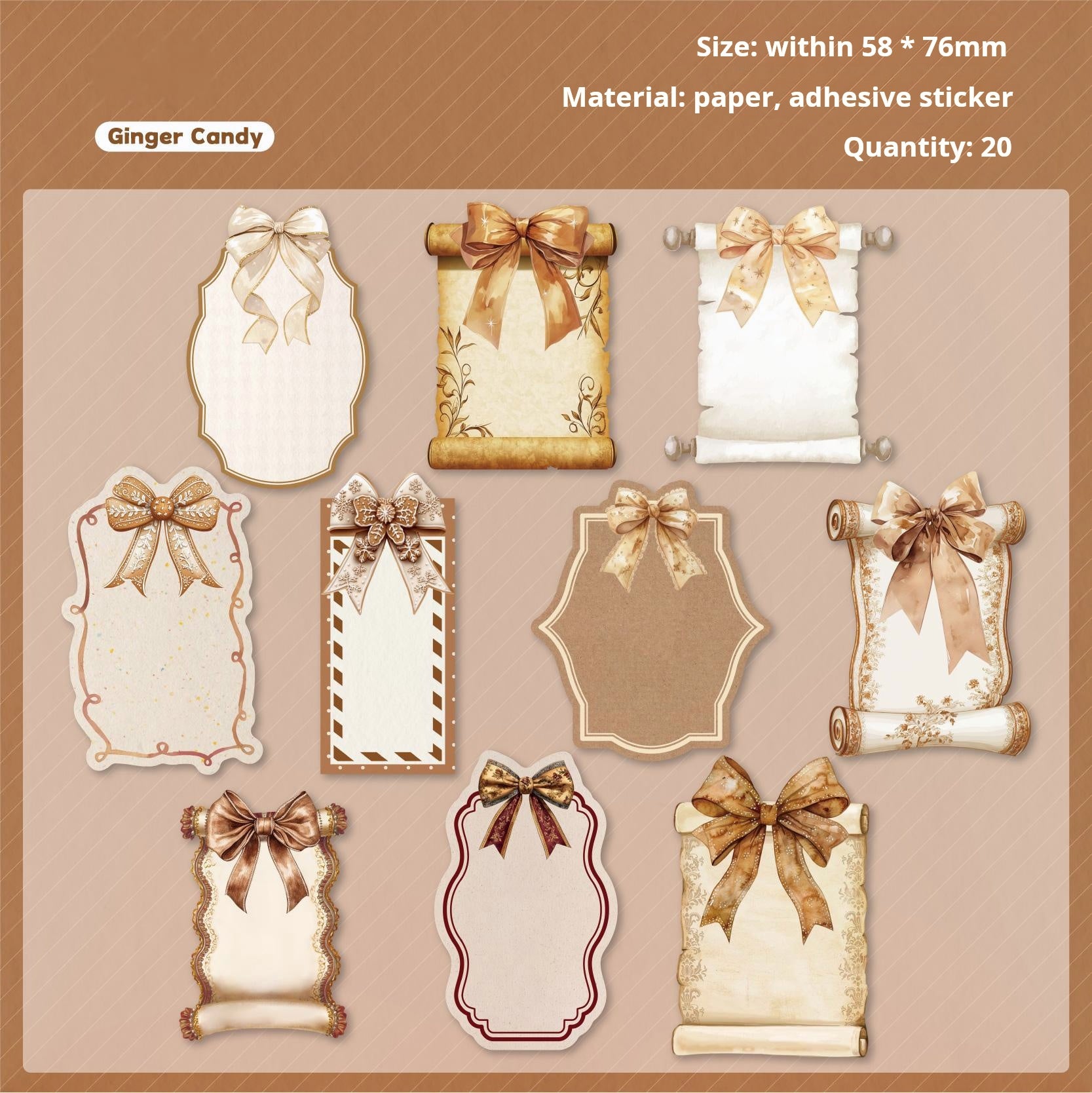 0918 Holiday notes Sticker -15Pcs each pack