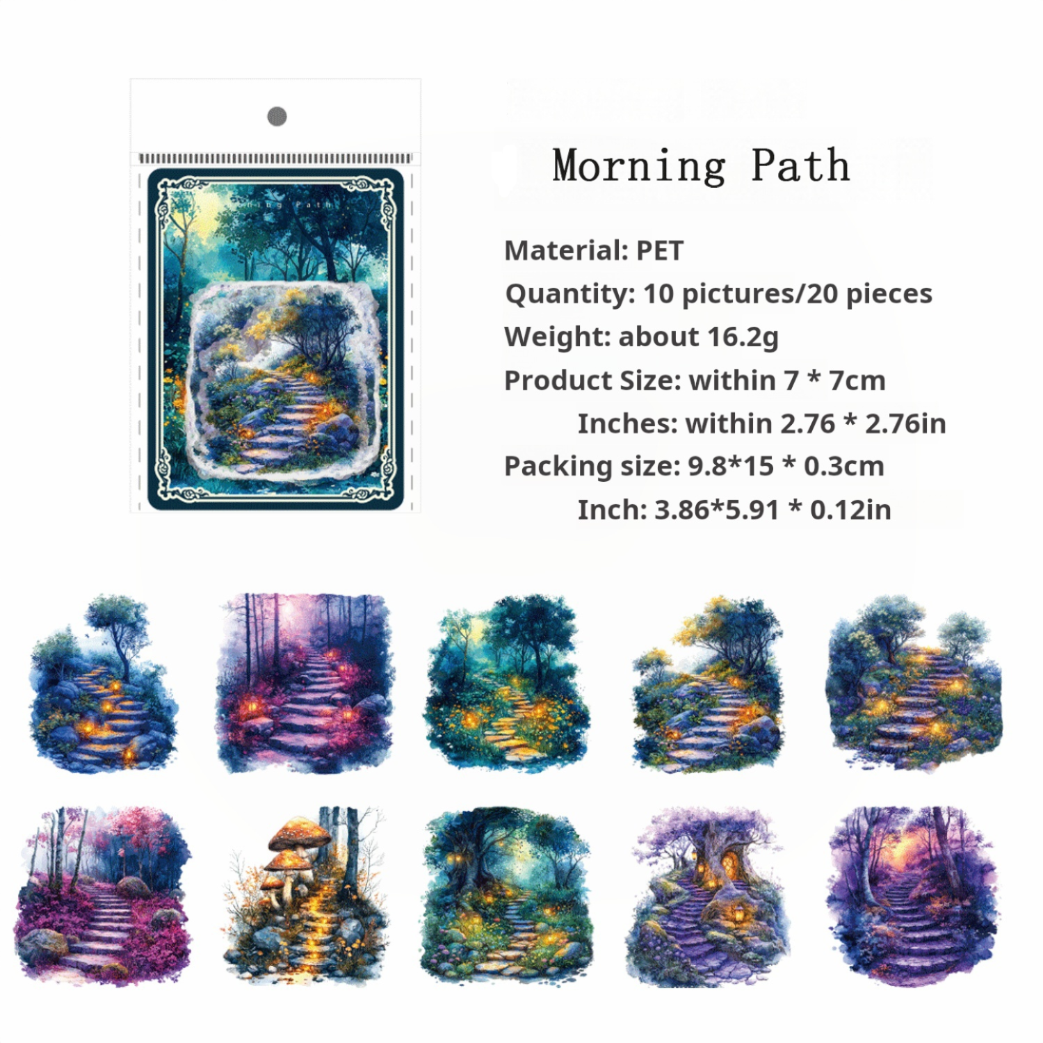 0326 Secret garden Series Sticker -20Pcs each pack