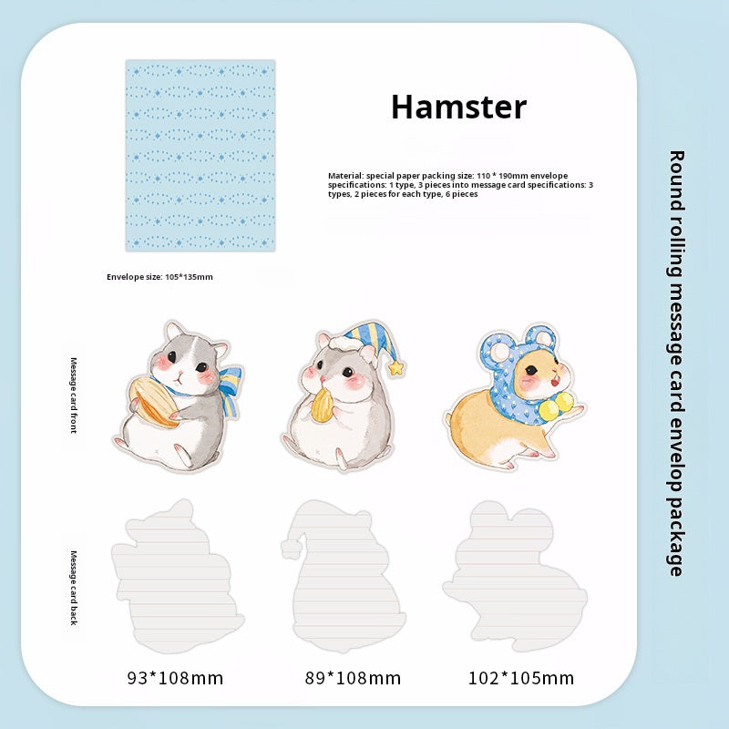 0327 Cute animal Message Card Envelope Series