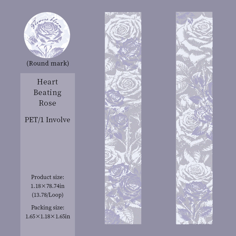 Flowers bloom PET Tape -3cm*2m