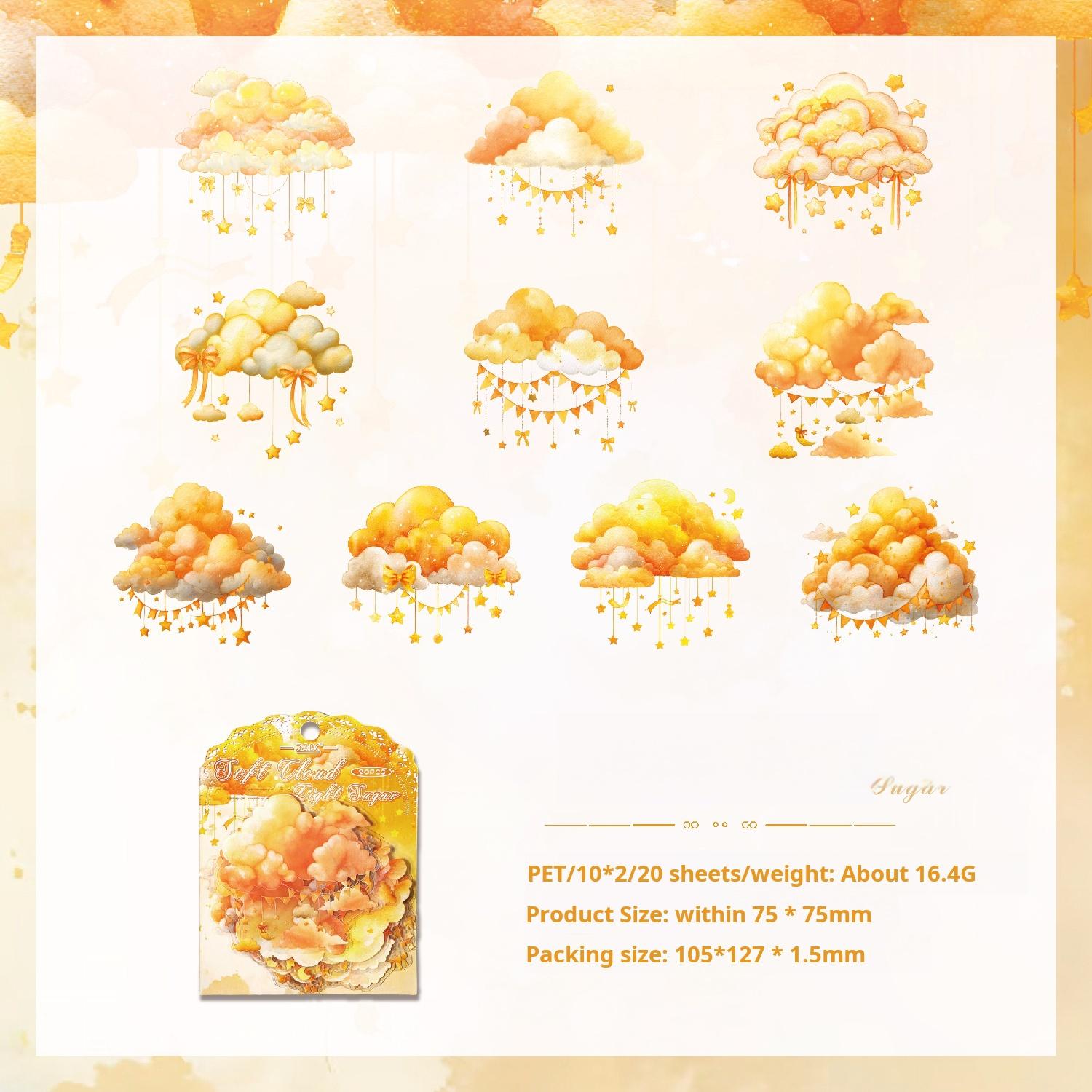 260109 Fantasy clouds PET sticker -20Pcs each pack
