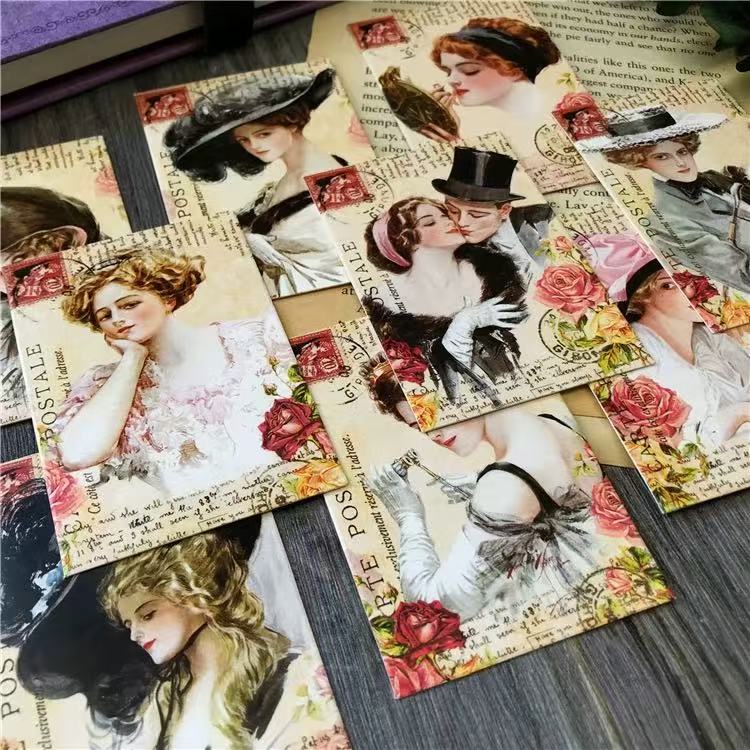 Vintage Lady Cardstock -9Pcs each pack